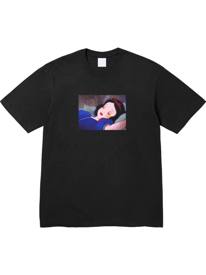 24FW Snow White Tee Snow White Back Logo Short Sleeve T-shirt Pure Cotton Unisex