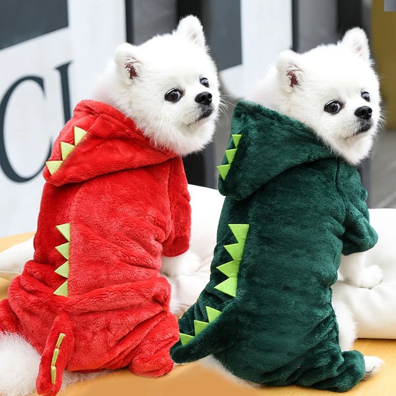 Autumn Winter Dog Warmth Four Legs Small Medium Dog Dog Cat Dinosaur Cat Transformation Pet Clothing Supplies