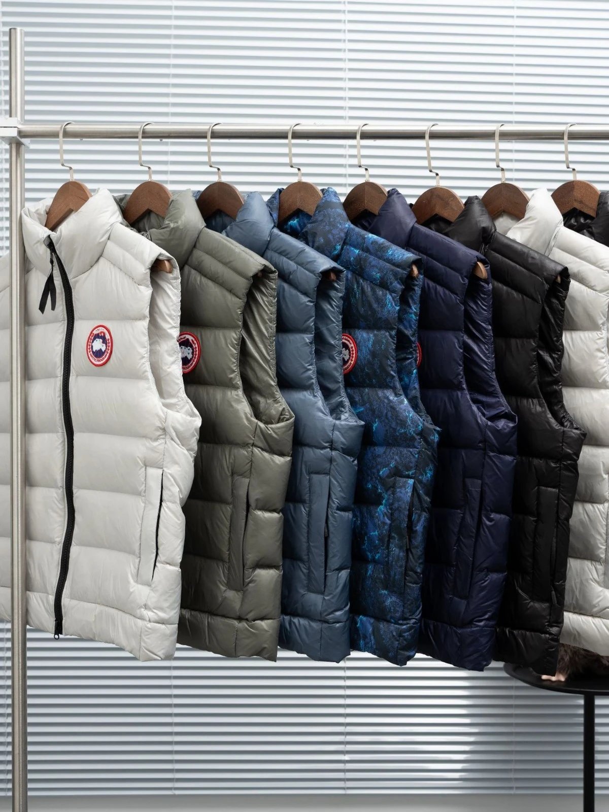 Canada Goose Shiny Cotton Vest Men's Autumn Winter Style Stand Collar Thick Warm Sleeveless Outerwear