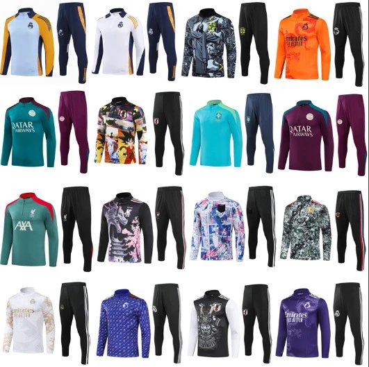 24-25 Japan Brazil Real Madrid Y3 balenciaga Atlético Madrid Training Half Zip Jersey Adult/Kids Football Jersey