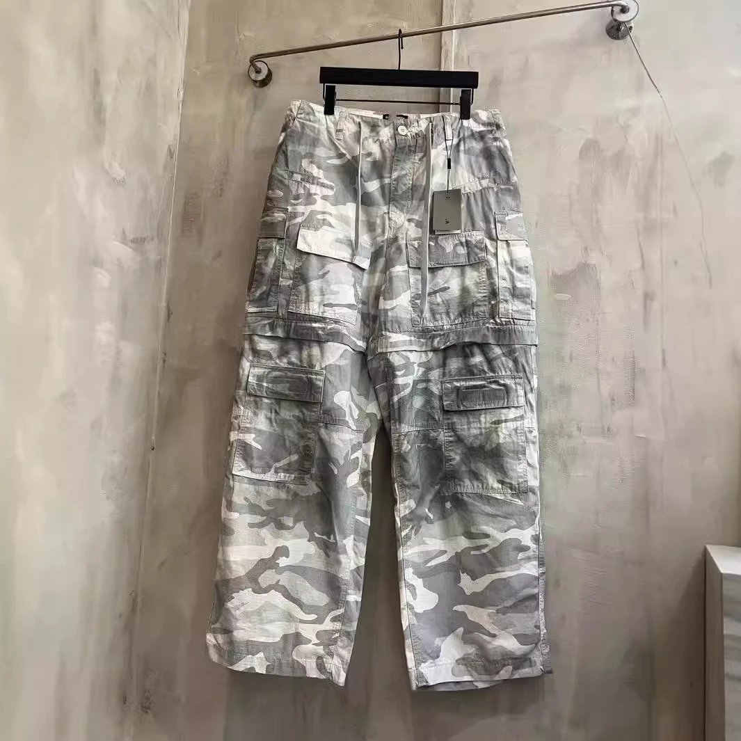 Balenciaga Hot Style Detachable Function Camo Shorts/Long Pants Loose Cargo Pants Unisex