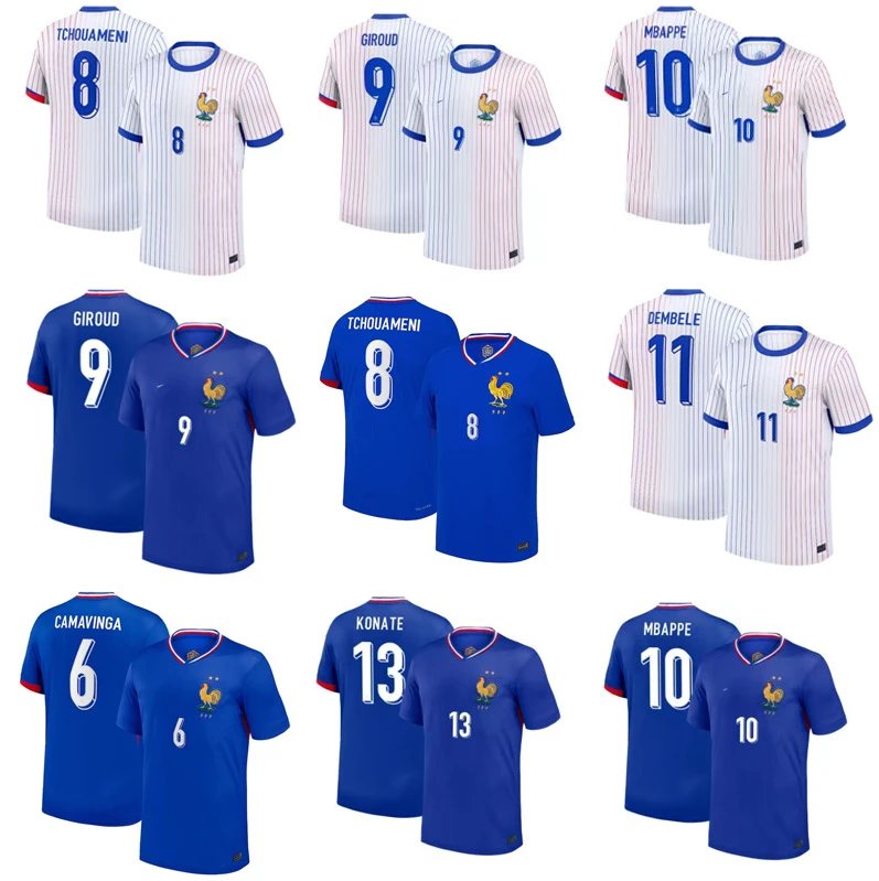 New Euro Cup France No.10 Mbappé Thailand Version Home/Away Men's Football Jersey