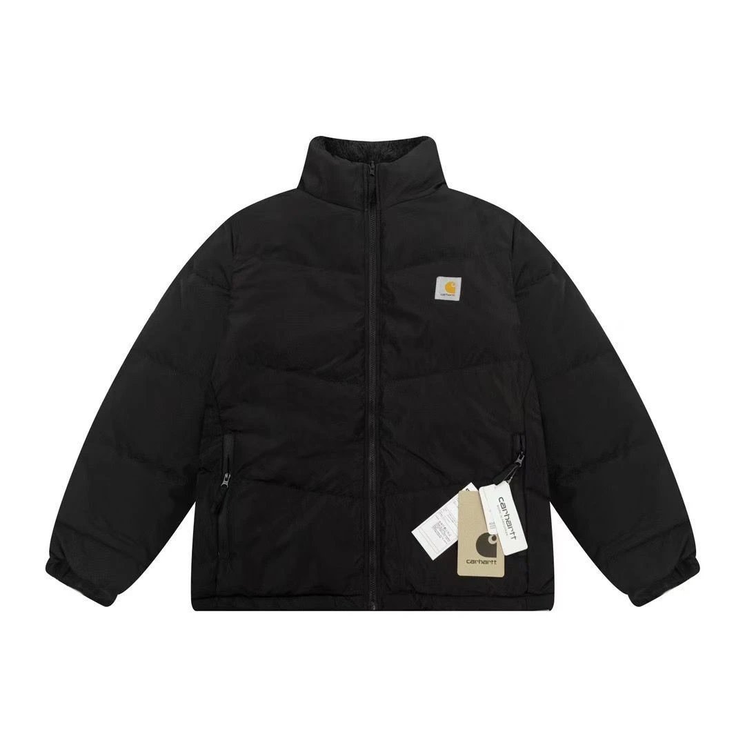 Carhartt Down Jacket Autumn Winter Lamb Fur Reversible Workwear Casual Versatile Cold Resistant Thick Jacket