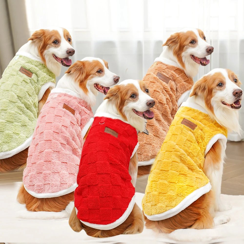 Pet Clothing Autumn Winter New Dog Clothing Plush New Cat Apparel Golden Retriever Large Dog Cat Supplies