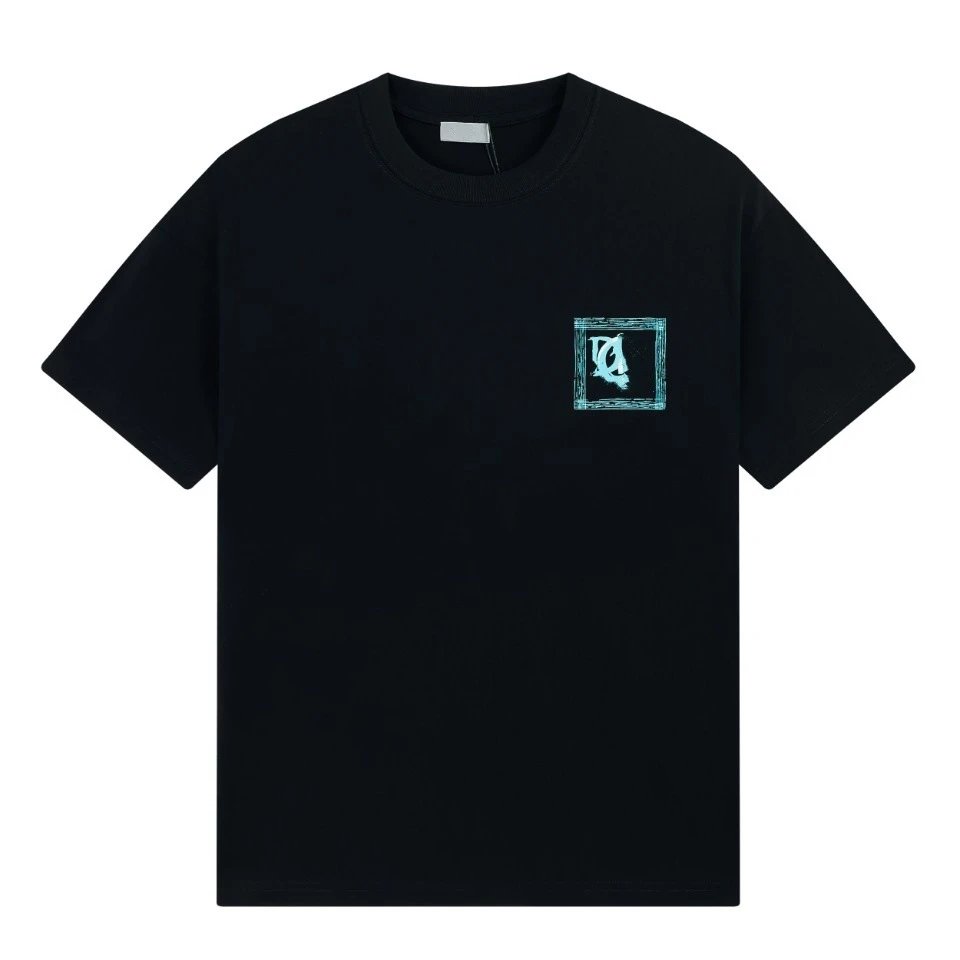 Dior 2025 New Cotton Short Sleeve Round Neck Shirt Print Short Sleeve T-shirt Unisex