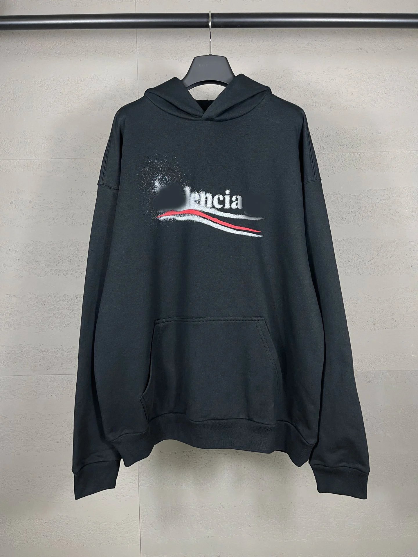 Balenciaga Classic Blur Coca-Cola Letter LOGO Print Graffiti Hoodie Loose Casual Unisex Style Trendy