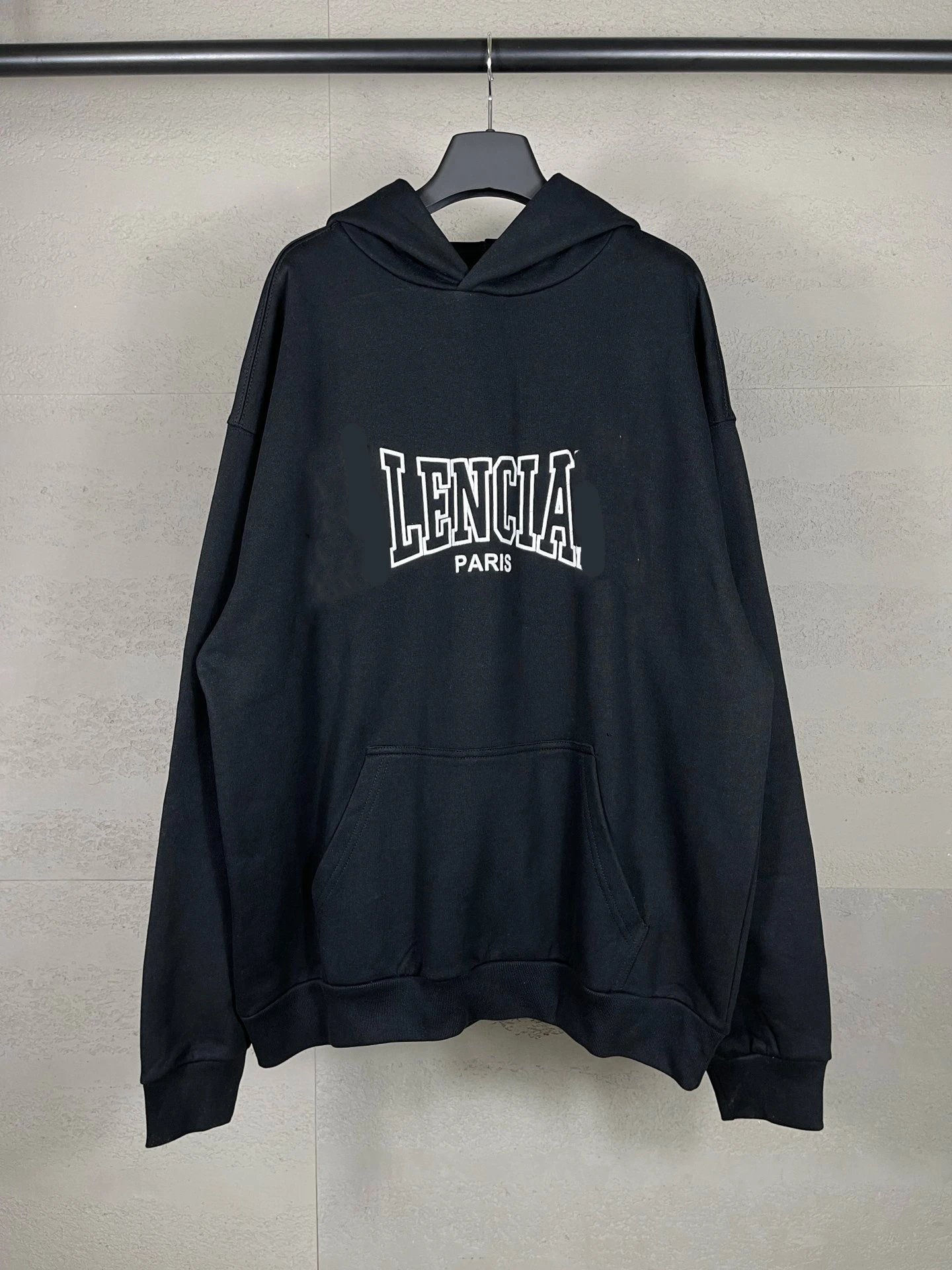 Balenciaga New Classic Logo Art Crack Print Hoodie Unisex OS Loose Casual Hooded Sweatshirt