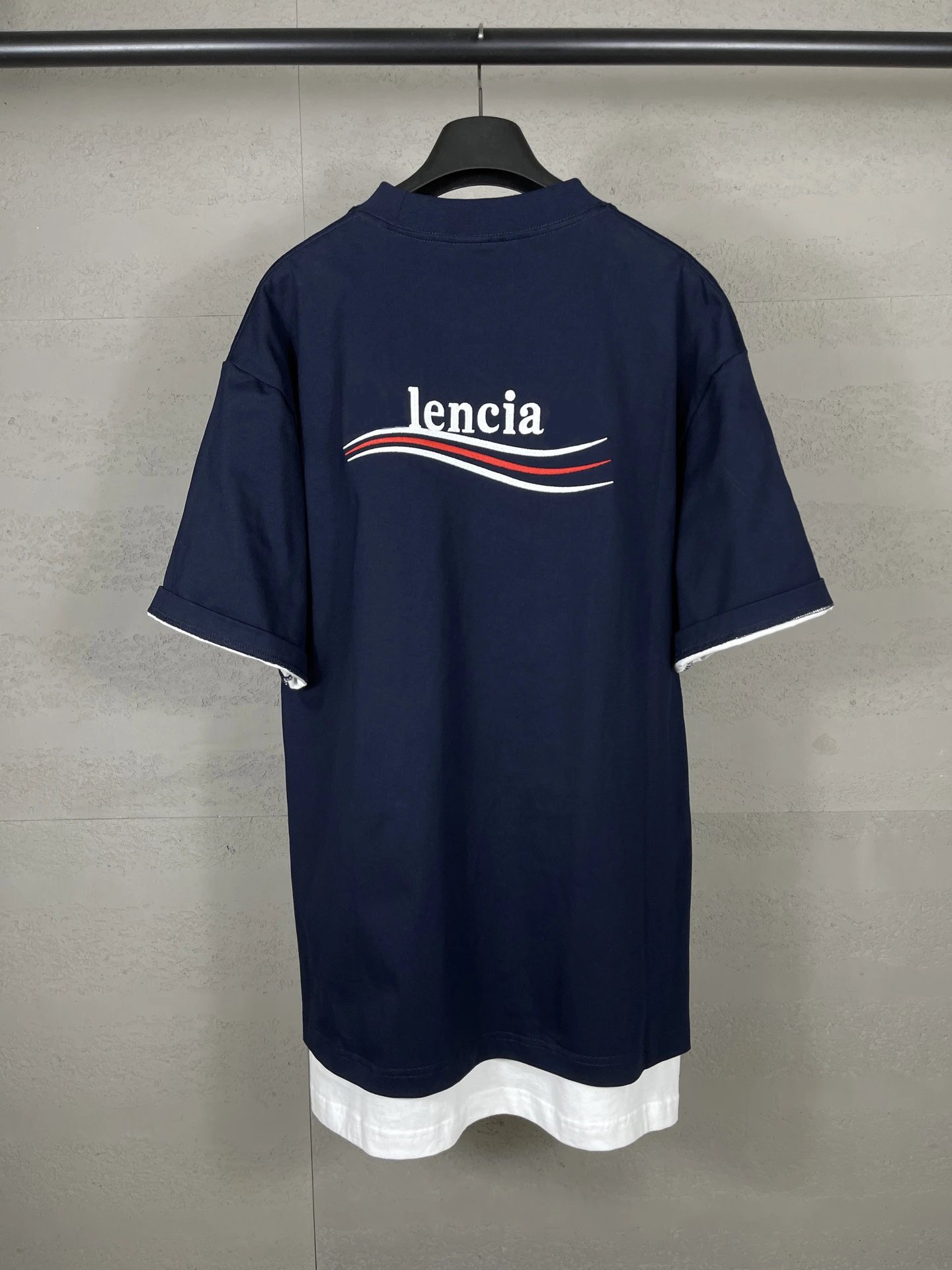 Balenciaga Classic Wave Flower Coke Logo Embroidery Double Layer Two-piece Short Sleeve T-shirt Loose Fit Unisex Couples