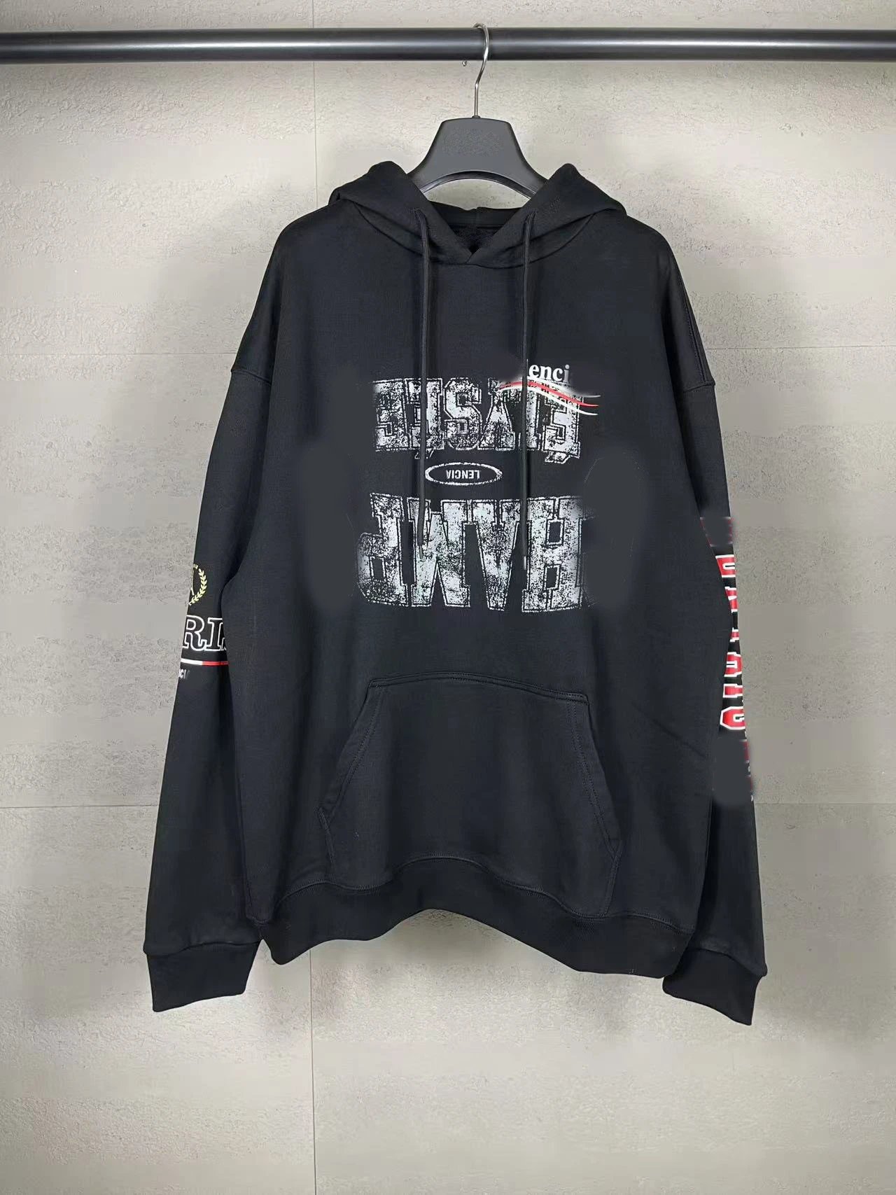 Balenciaga Art Multi-Collaboration Print Hoodie Loose Casual Pullover Hoodie Unisex Couple Style