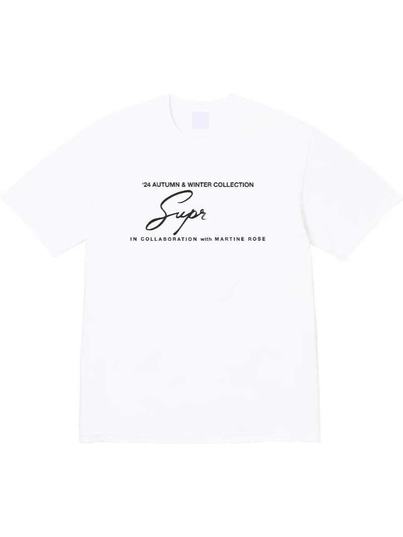 24FW MARTINE ROSE TEE Collaboration Classic Letter Logo Short Sleeve T-shirt Pure Cotton Unisex