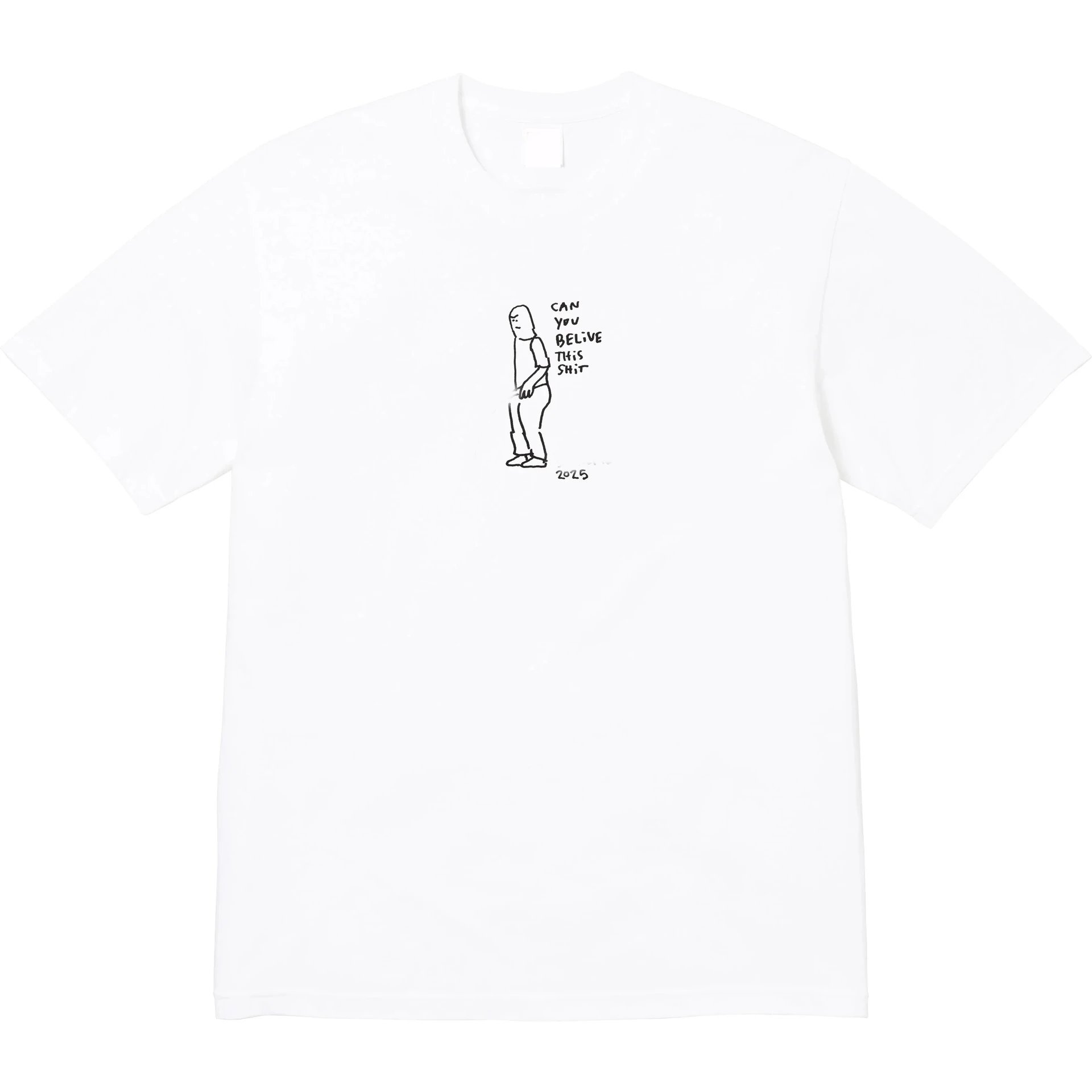SS25 Piss Tee Artist Comic Cartoon Sketch Work Pattern Short Sleeve T-shirt Unisex