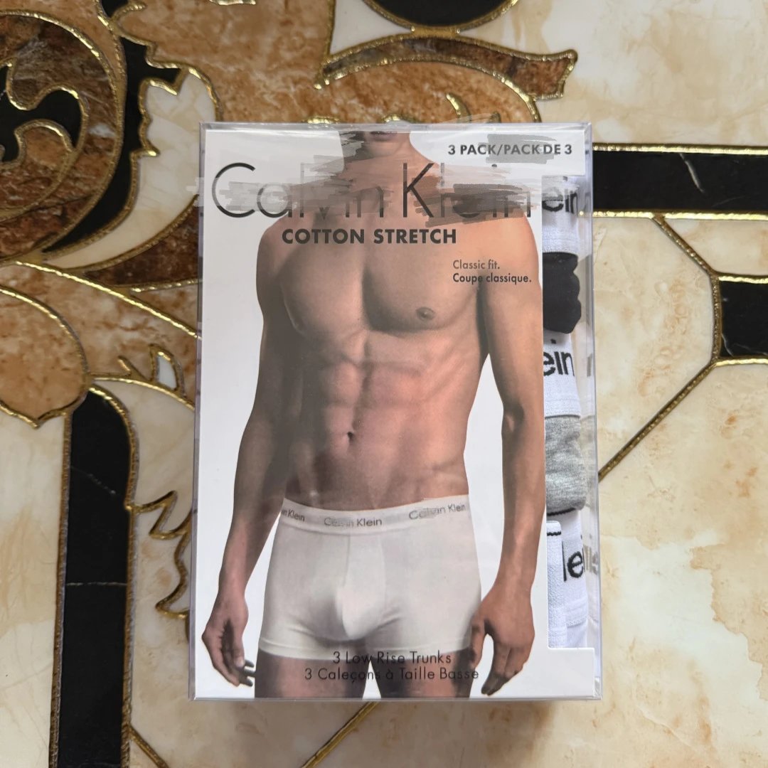 BlacK Men's Underwear Boxed 3-Piece Set Breathable Cotton Boxer Briefs Comfortable Modal