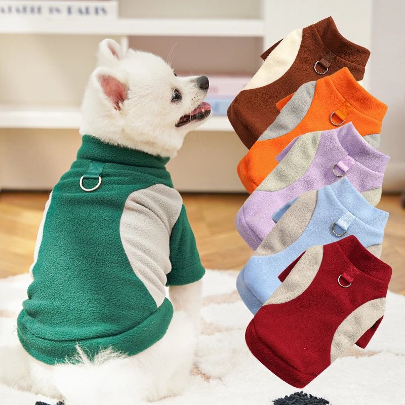 Autumn Winter New Dog Apparel Cat Shirt Pet Undershirt Cat Clothing Dog Supplies Fleece Sporty