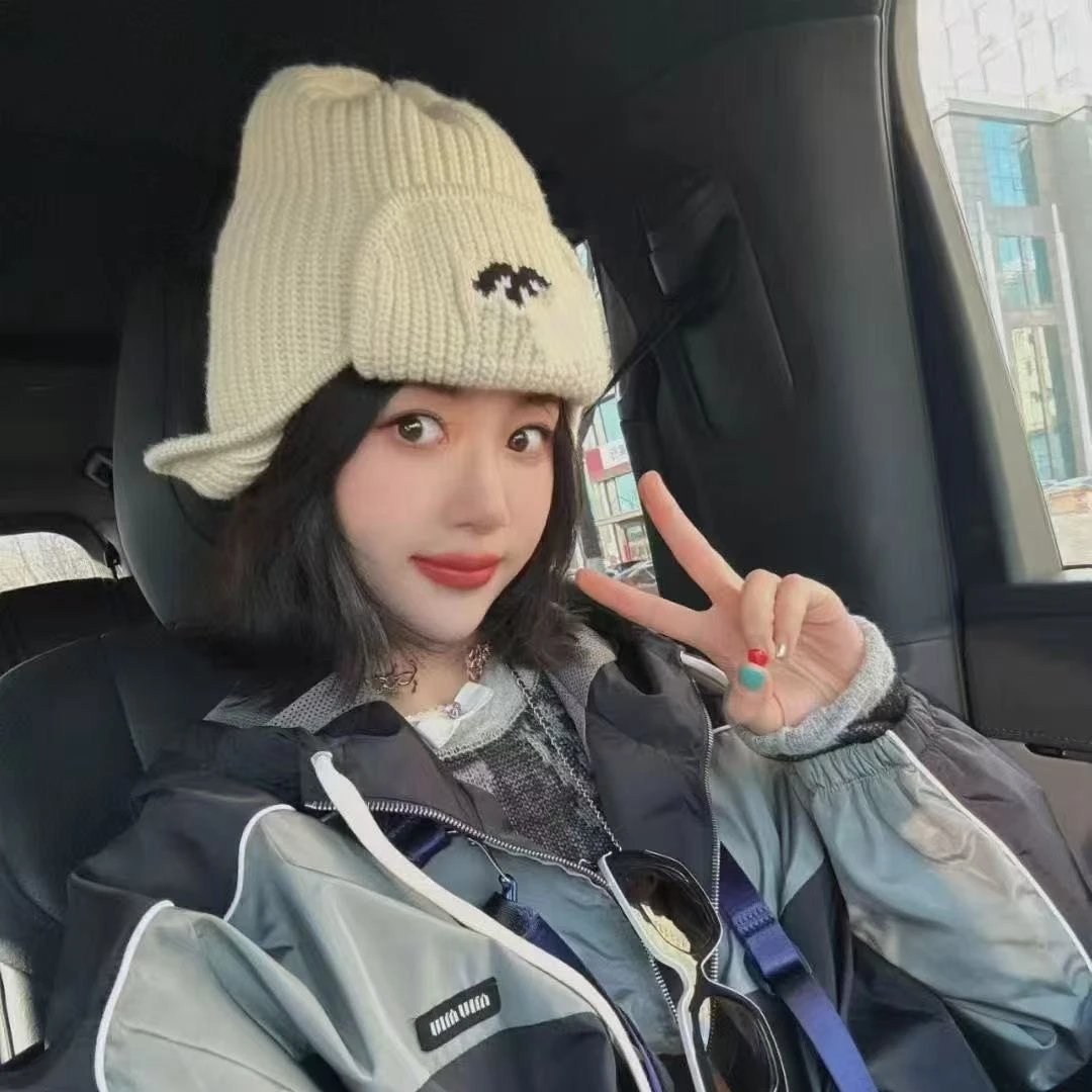 2025 Chanel Fashion Beanie Ear Protection Knit Hat Women Autumn Winter Warm Casual Hat