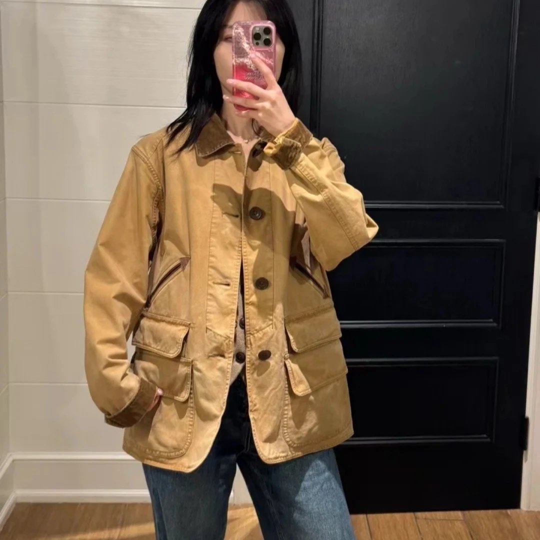 New RL Pony Internet Famous Safari Heavy Work Mid-Century Barn Style Jacket Unisex