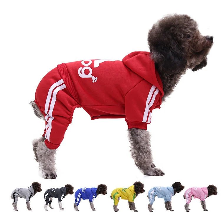 Autumn Winter Button Cat New Dog Clothing Four-Legged Hoodie Cat Clothing Dog Clothing Pet Supplies Apparel