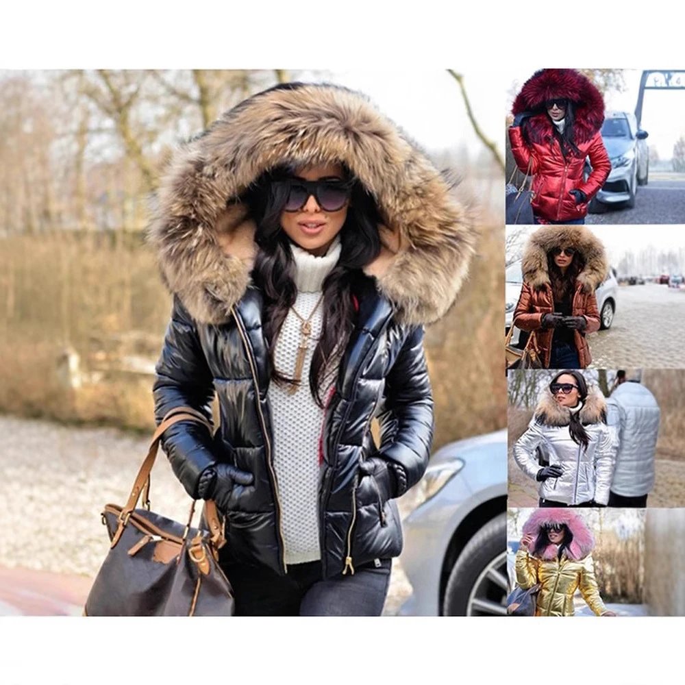 2025 Autumn Winter New Style Women's Cotton Jacket Down Cotton Jacket Short Hooded Women's Plus Size Outerwear