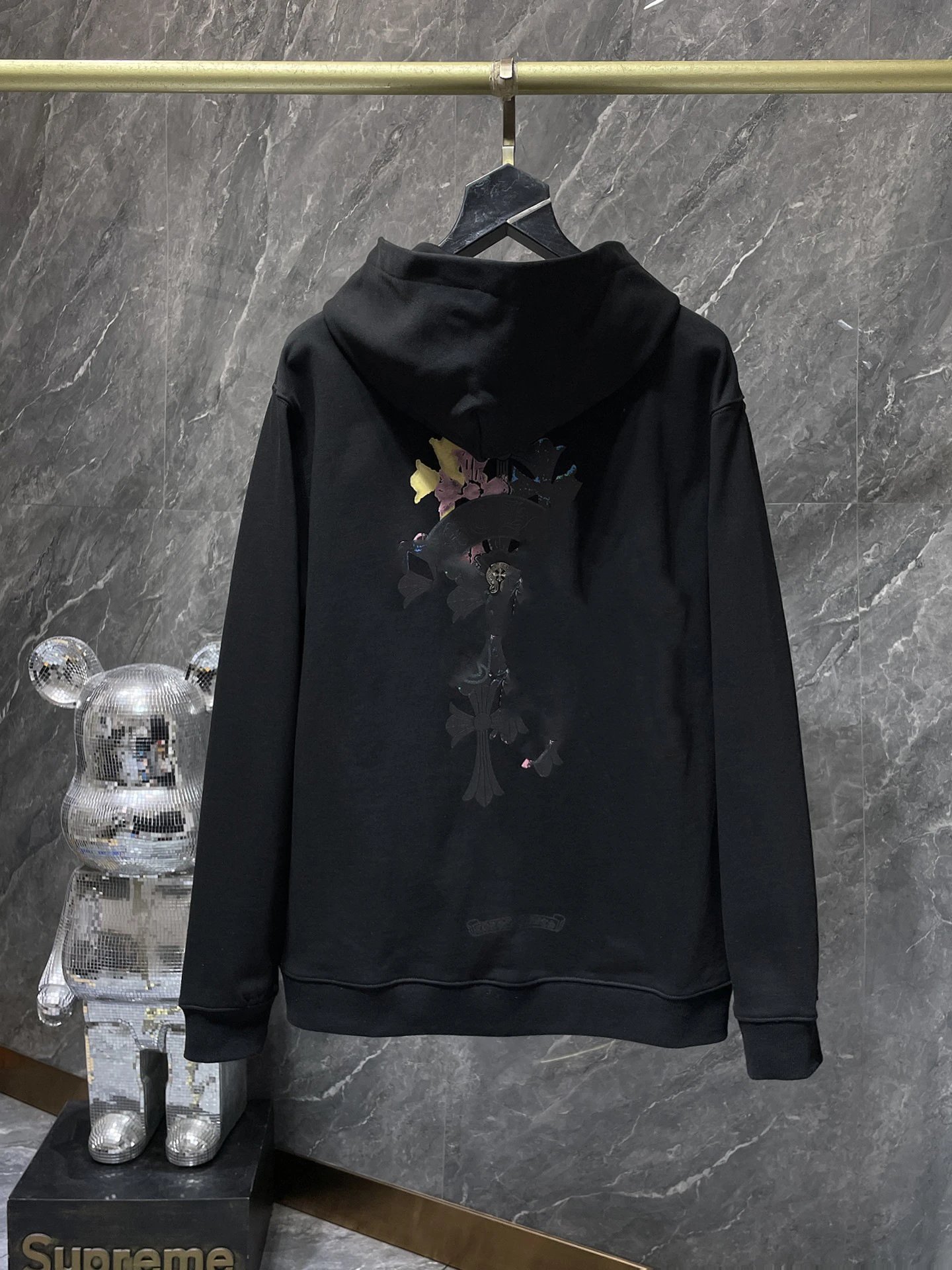 Chrome Hearts Sanskrit Thick Color Metal Accent Embroidery Hoodie Pullover Hoodie Couple Style