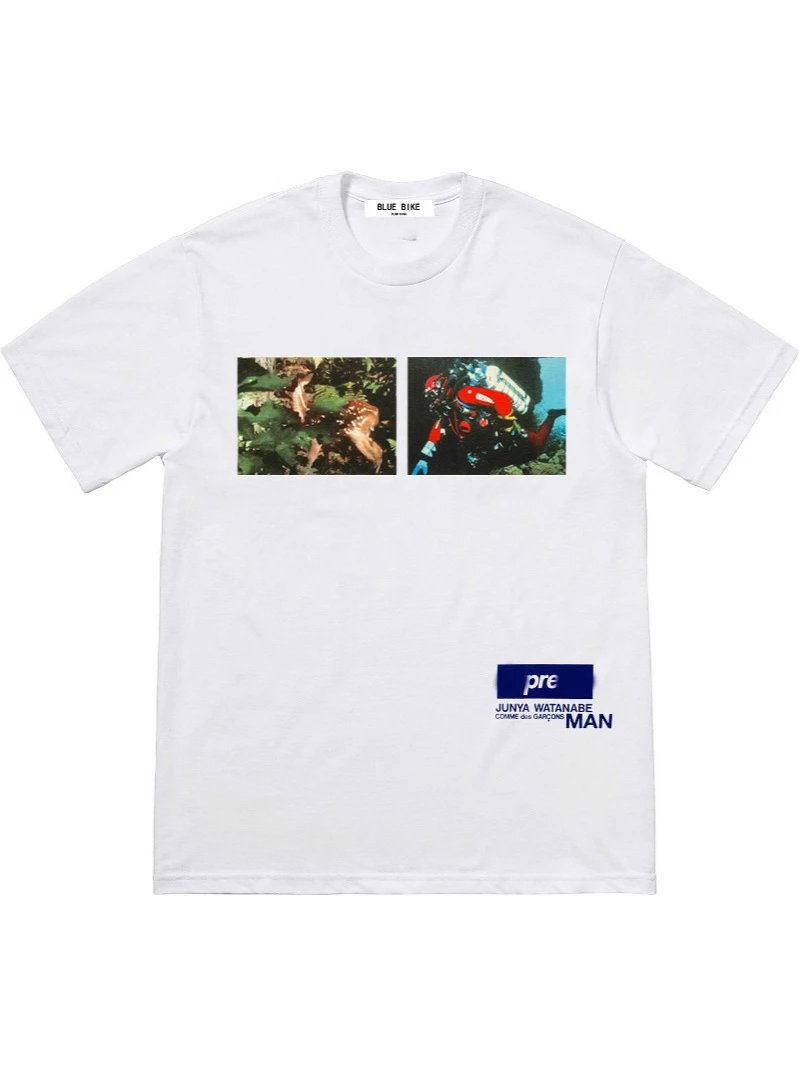 21FW Junya Watanabe Nature Tee Nature Print Short Sleeve T-shirt Unisex Couples