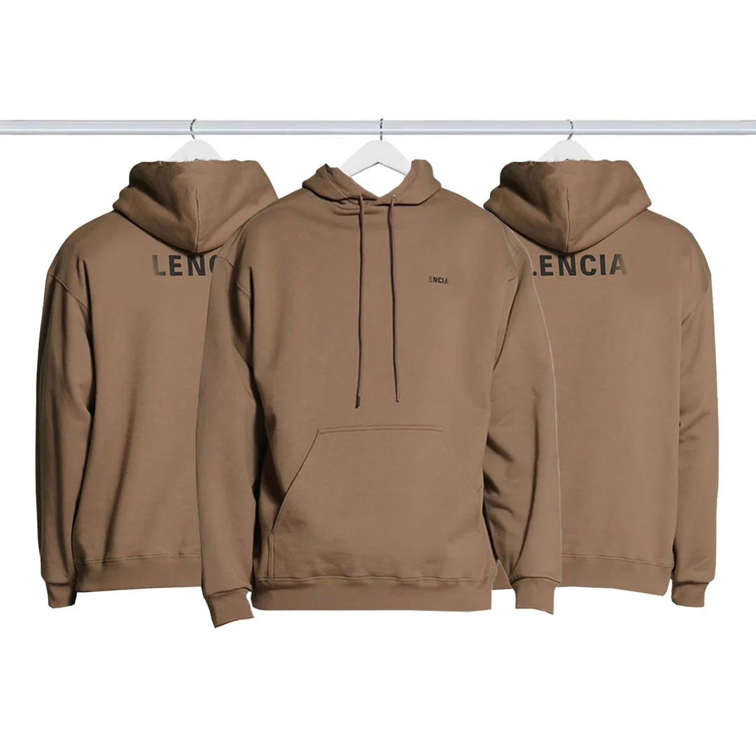 Balenciaga basic front and back letter embroidery hooded sweatshirt hoodie loose casual men's and women's couple style