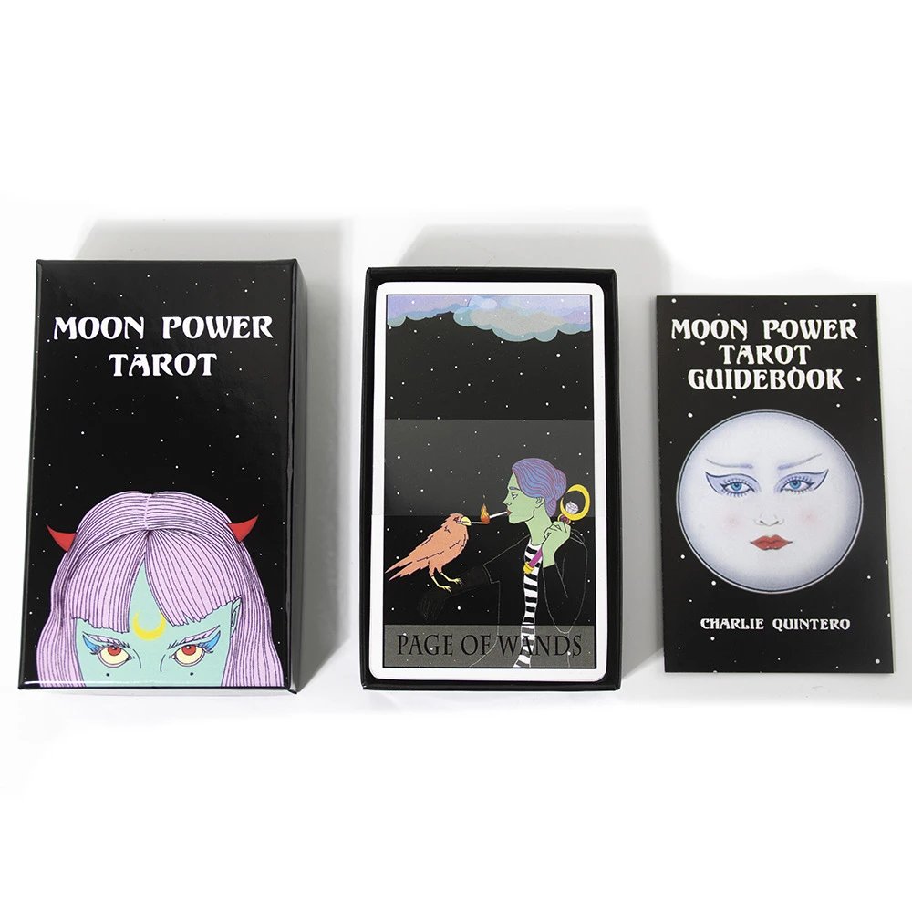 The Moon Power Tarot Cards Gold Foil Process Playing Cards Tarot Cards Game Cards