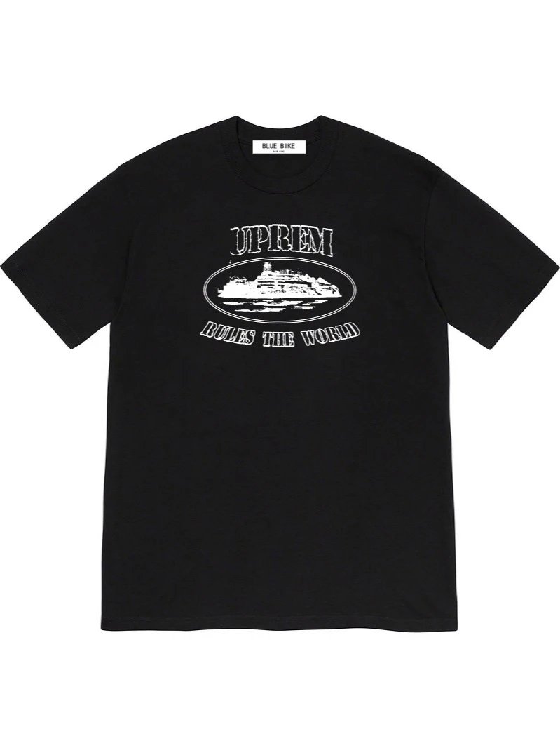 FW23 Corteiz Rules The World Tee Alcatraz Collaboration T-shirt Short Sleeve