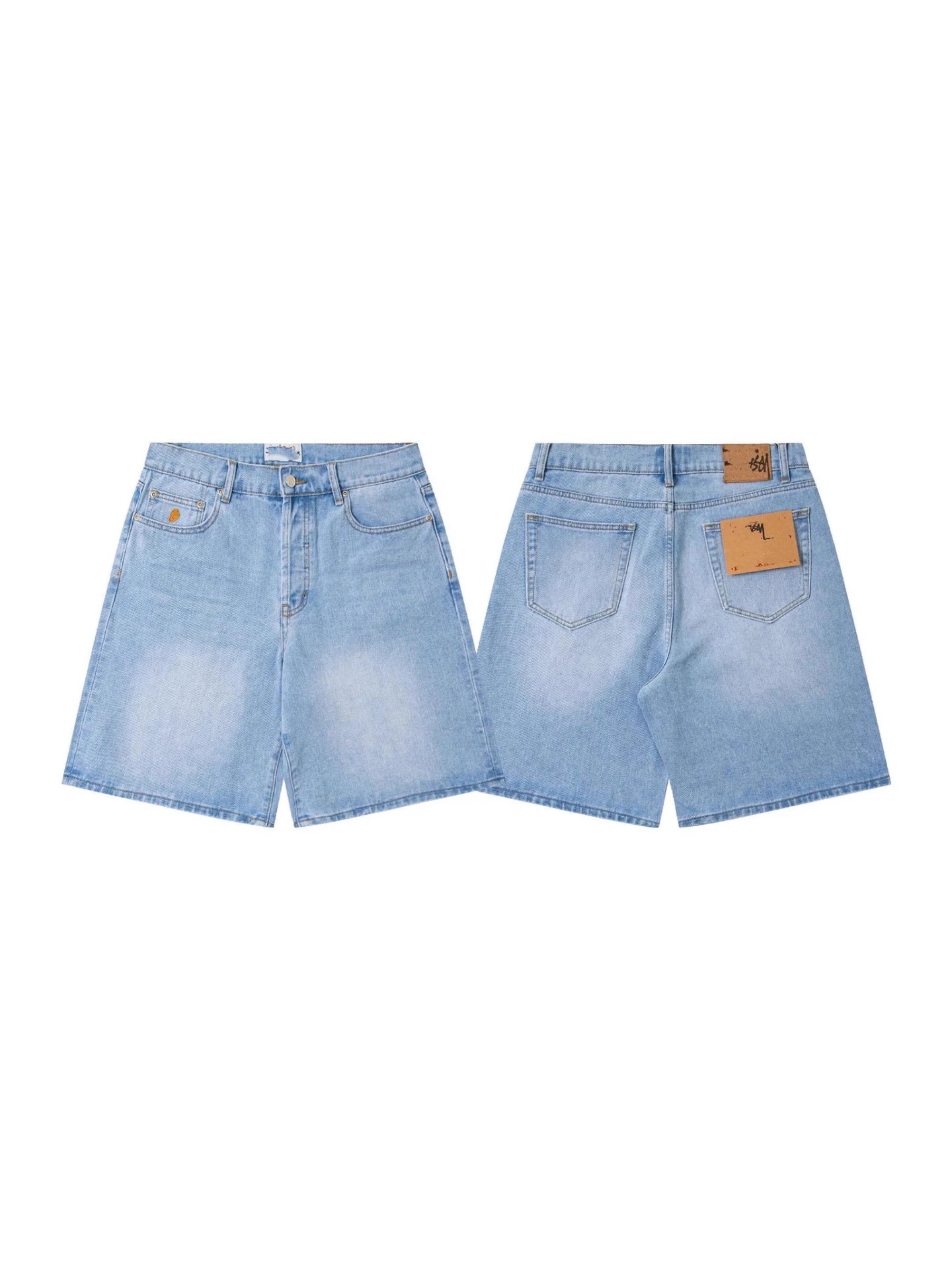 Stussy SS25 BIG OL' JEAN DENIM Retro Simple Denim Shorts Loose Casual