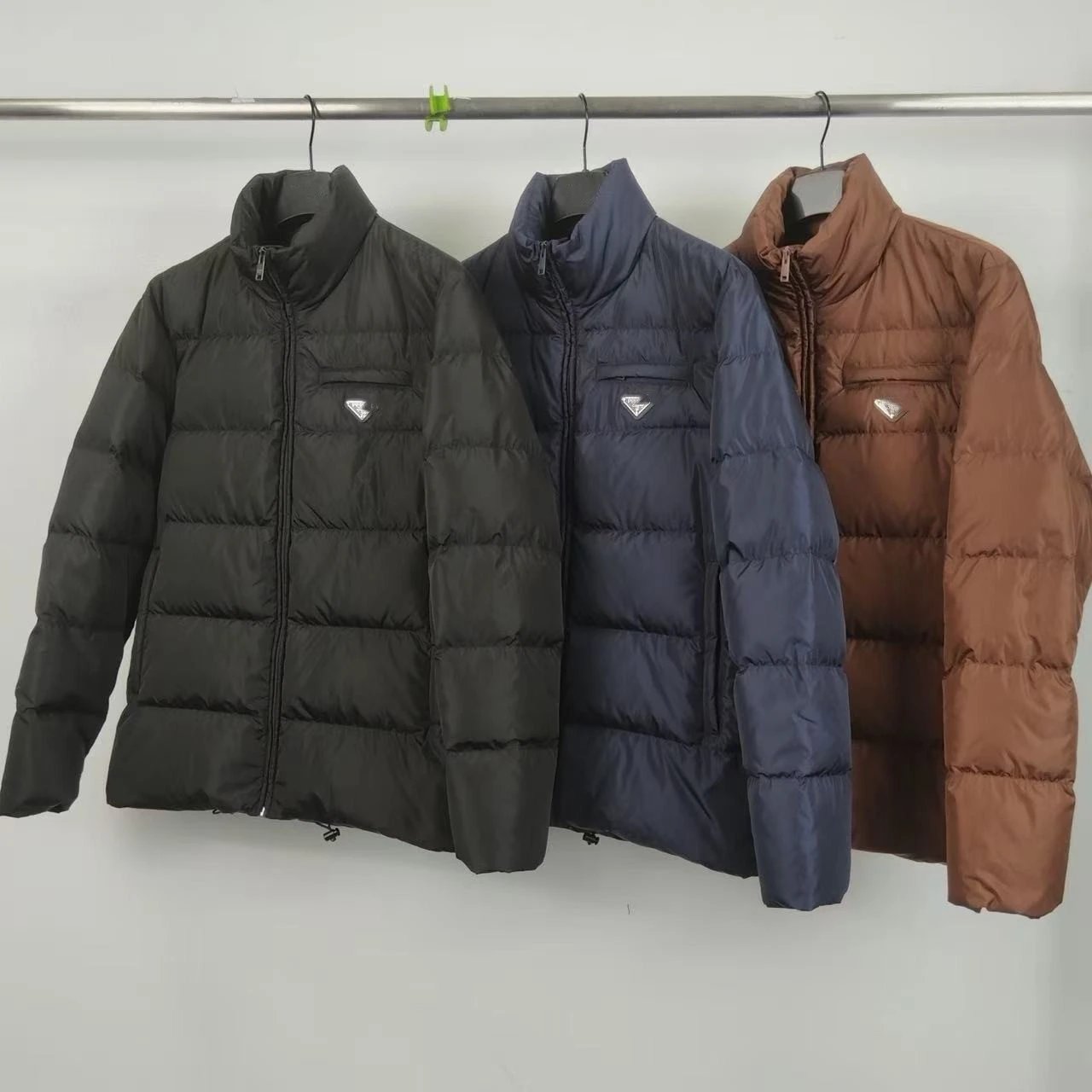 Prada Casual Versatile Hooded Warm Minimalist Motorcycle Style Down Jacket for Men and Women
