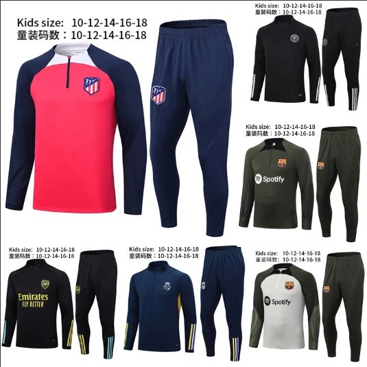 balenciaga Messi Atlético Madrid Inter Miami Arsenal Man United Barcelona Half Zip Training Suit Kids