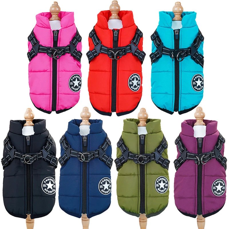Pet Clothing Thick Warm Dog Cat Fleece Winter Harness Cat Fleece Vest Dog Supplies
