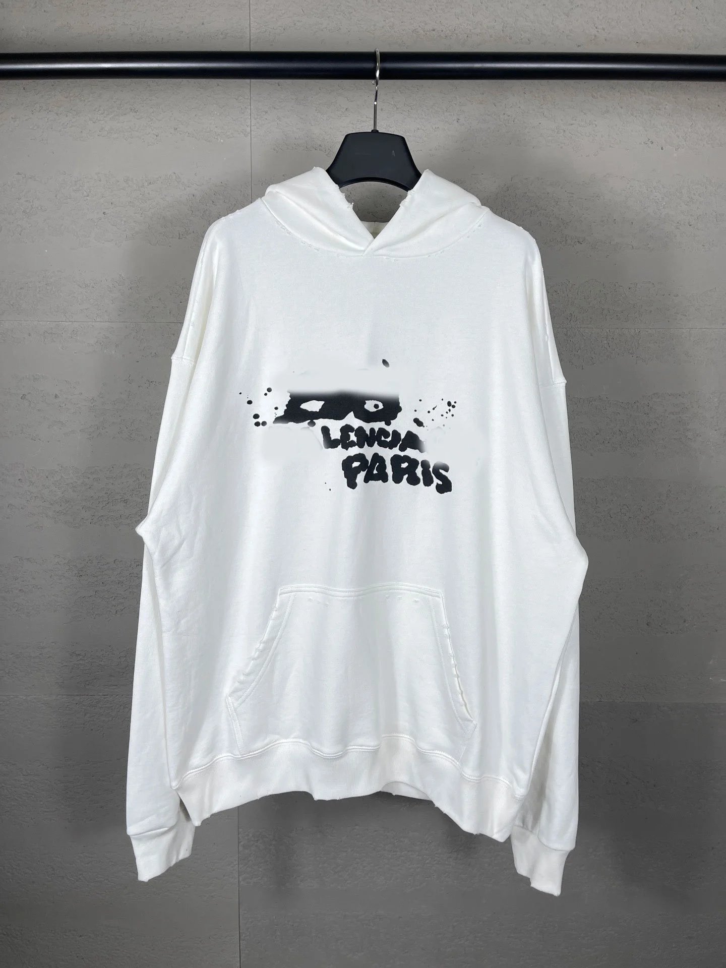 Balenciaga BB Hand-Painted Graffiti Logo Hoodie Unisex Loose Casual Couple Style