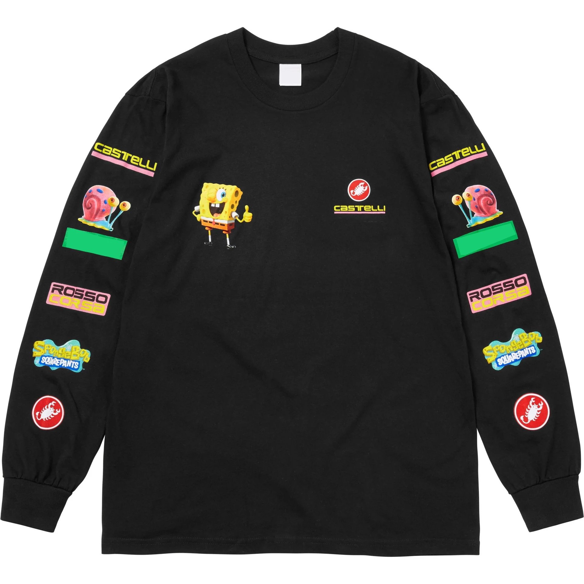 25SS Spongebob Racing L/s Tee Spongebob Collaboration Long Sleeve T-Shirt Base Layer Unisex