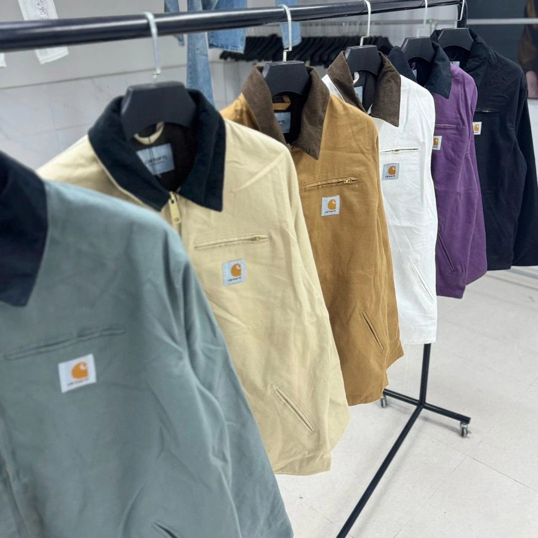 High Street Carhartt Heavy Canvas Work Jacket Unisex Loose Casual Lapel Long Sleeve Spring