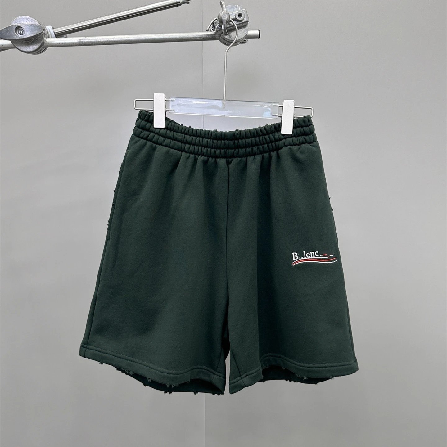 New Balenciaga Coke Wave Series Grunge Process Small Logo Embroidery Sports Shorts