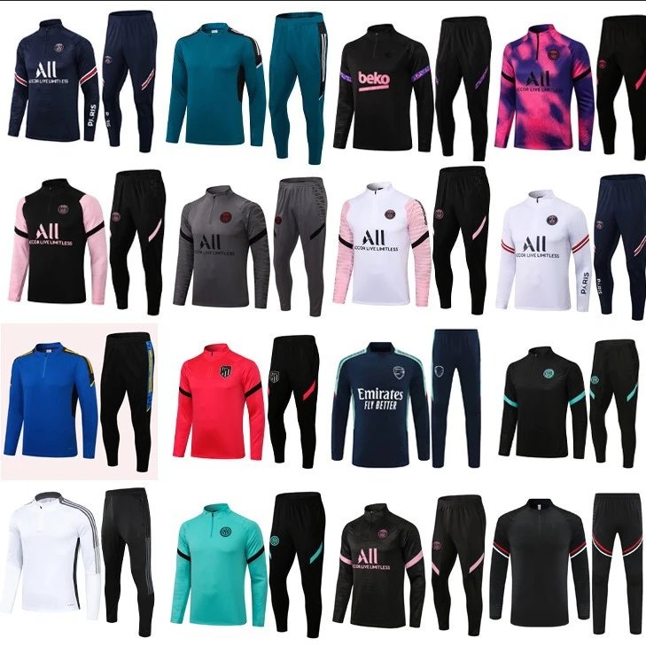 balenciaga Barcelona Atlético Madrid Real Madrid Arsenal Inter Milan Football Jersey Long Sleeve Training Suit Set Kids